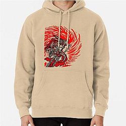 Red warrior axolotl berserk hoodie