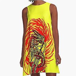 Red Axolotl Berserk A-Line Dress