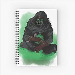 Dancing Berserk in Green Smoke Spiral Notebook