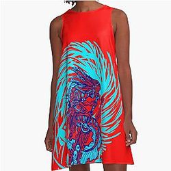 Blue Axolotl Berserk A Line Dress