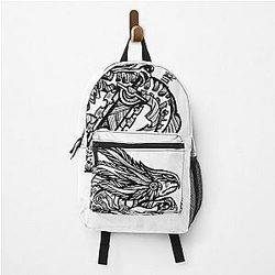 black berserk warrior axolotl backpack