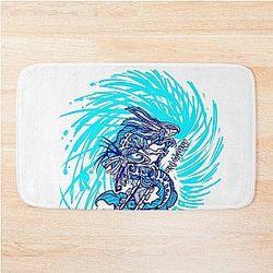 Blue Axolotl Berserk Bath Mat