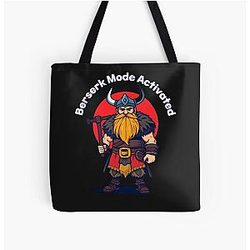 Berserk Mode Activated Viking All Over Print Bag