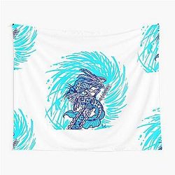 Blue Whisper warrior axolotl berserk tapestry