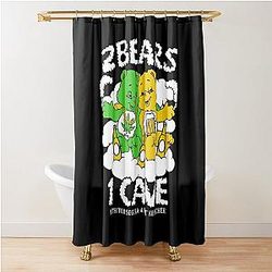 2 Bears 1 Cave with Tom Segura and Bert Kreischer Beer and Weed Shower Curtain