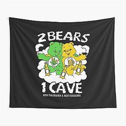 Bears, Tom Segura and Bert Kreischer, Beer and Weed Den Tapestry