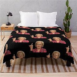 Betty White Flipping Bird Golden Girls Throw Blanket