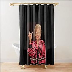 Betty White Happy 99th Beauty Sleep Ugly Funny Quote T-Shirt Shower Curtain