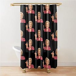 Betty White Flipping Bird Golden Girls Shower Curtain