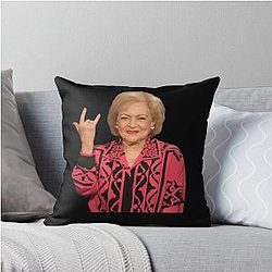 Betty White Rock Pillow