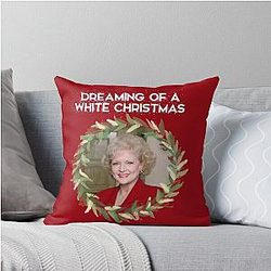 Dreaming of a Betty White Christmas - Rose Nylund from Golden Girls Throw Pillow