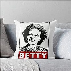 Betty White Queen of TV Throw Pillow
