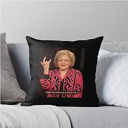 Betty White - Beauty Sleep Ugly Funny Throw Pillow