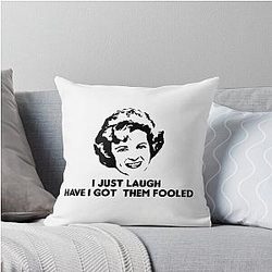 Betty White I Have Them Fooled Throw Pillow