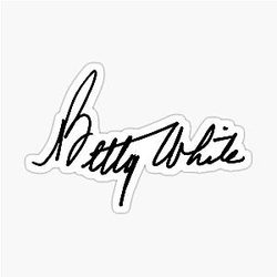 Betty White Signature Sticker
