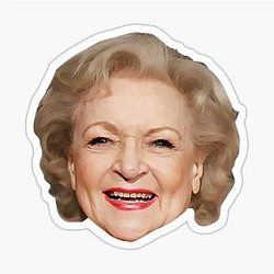 Betty White America's Sweetheart Sticker