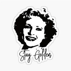RIP Betty White Stay Golden Art Sticker