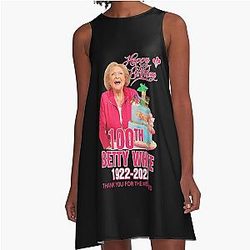 Happy 100th Birthday Betty White 1922 2022 A Line Dress
