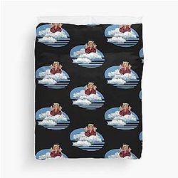 Betty White Giving the Middle Finger in Heaven Duvet Cover