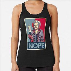 Betty White T-Shirt, Noel Middle Finger Up Racerback Tank Top