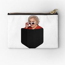 Betty White Pocket Shirt Zipper Pouch