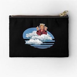Betty White Giving the Middle Finger in Heaven Zipper Pouch