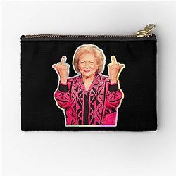 Betty White Middle Finger Funny Zipper Pouch