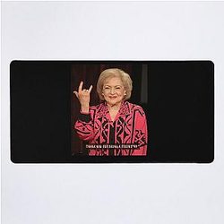 Betty White, Happy 99th Birthday, Beauty Sleep Ugly Funny Quote Tshirt Desk Mat