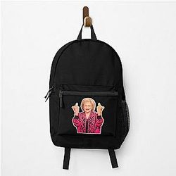 Betty White Funny Middle Finger Backpack