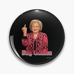 Betty White Middle Finger Pin