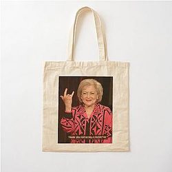 Betty White, Happy 99th Birthday Cotton Tote Bag