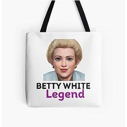Betty White Legend Golden Girls All Over Print Tote Bag