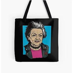 Punk Betty White All Over Print Tote Bag