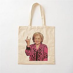 Funny Betty White Meme Cotton Tote Bag