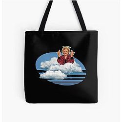Betty White Giving the Finger in Heaven All Over Print Tote Bag