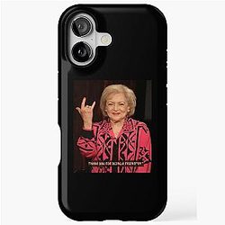 Betty White, Happy 99th Birthday, Beauty and Funny Quote Tshirt for iPhone Tough Case