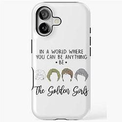 In a world where you can be anything be Betty White iPhone case.