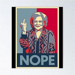 Betty White T-ShirtBetty White Middle Finger Up Poster