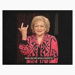 Betty White, Happy 99th Birthday, Beauty Sleep Ugly Funny Quote Tshirt Jigsaw Puzzle