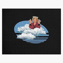 Betty White Giving the Middle Finger in Heaven Jigsaw Puzzle