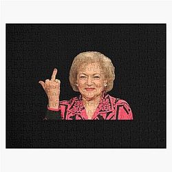 Betty White Flipping Bird Golden Girls Jigsaw Puzzle