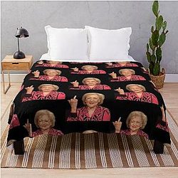 Betty White Rock On Throw Blanket