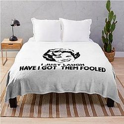 Betty White i just laugh have I got them fooled Throw Blanket