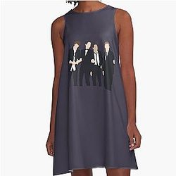 Anniversary Gift Big Time Rush Birthday Gift For Music Fan A Line Dress