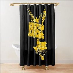 Rustic Big  X Plug Silhouette Necklaces Shower Curtain
