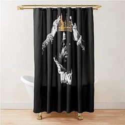 Rococo Big Shower Curtain Silhouette Grunge