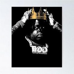 Rococo Silhouette Grunge Poster