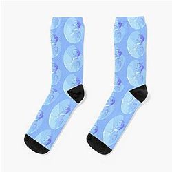 Pastel Blue Bill Hader Socks