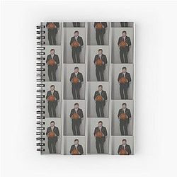 Bill Hader with basketball Spiral Notebook