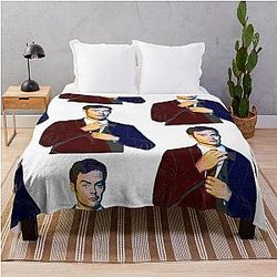 Pastel Holographic Bill Hader Throw Blanket